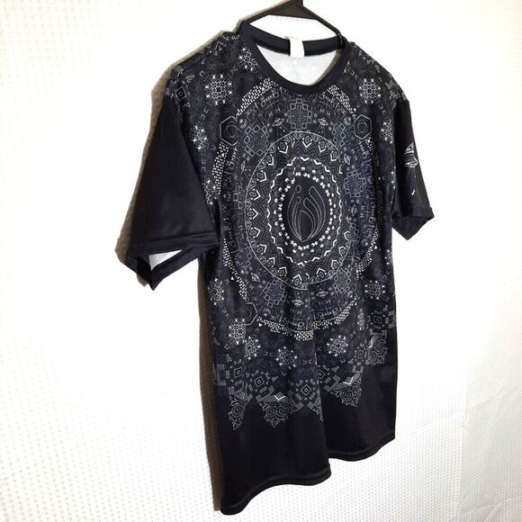 Bassnectar Alien Mandala M Black White Graphic T-Shirt Licensed EDM Rave Shirt - Picture 2 of 5